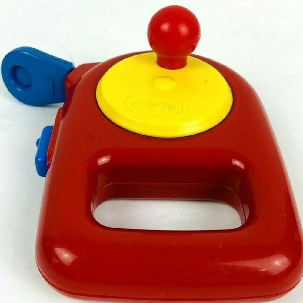 Vtg Little Tikes Measuring Tape Red Yellow Wind Handle Made In USA